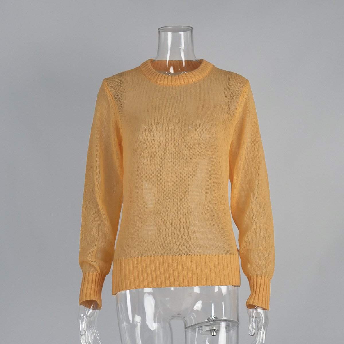 Women's Sheer Knit Bottoming Sweater - Image 9