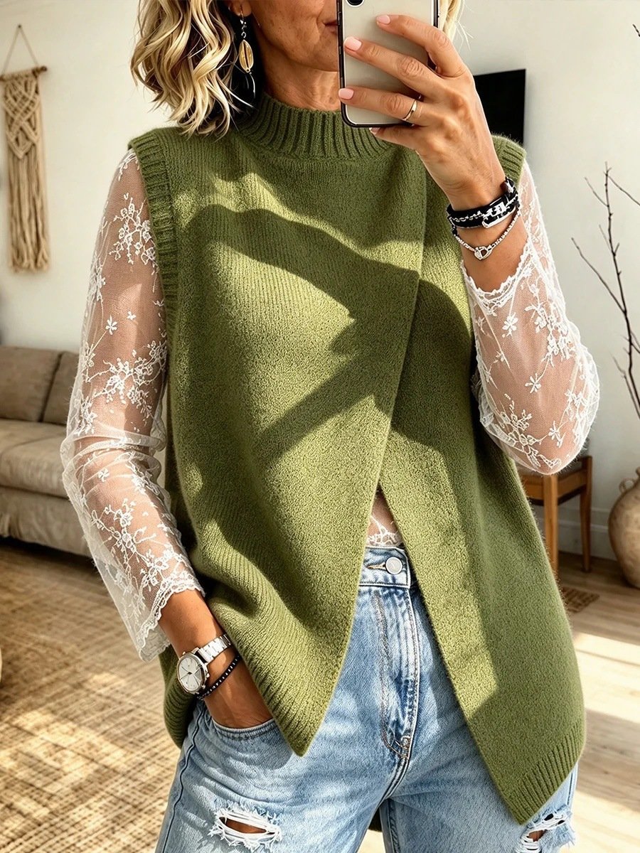 Women's Autumn And Winter Cardigan V-neck Vest - Image 7