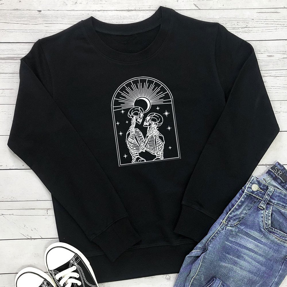 Skull eye print hoodie - Image 2