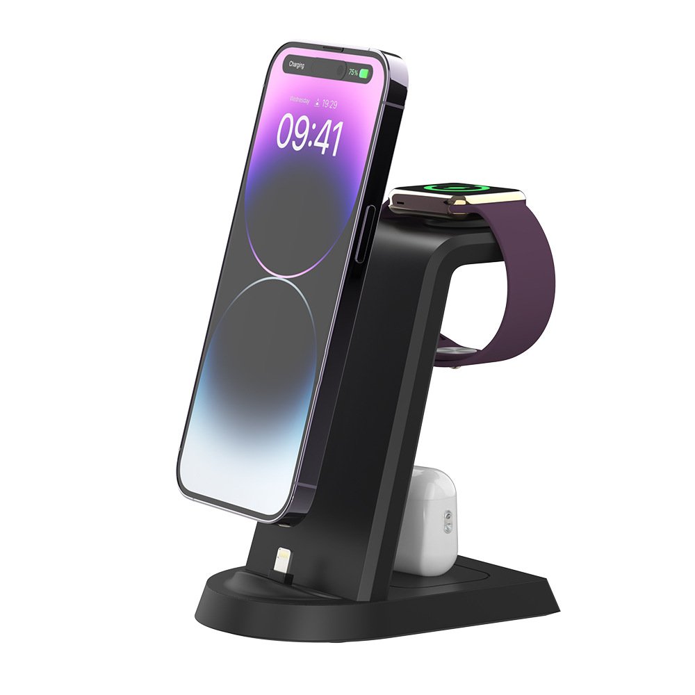 Three In One Wireless Charger Suitable for Mobile Phones, Headphones, Watches, Charging Brackets, Vertical Wireless Charging - Image 8