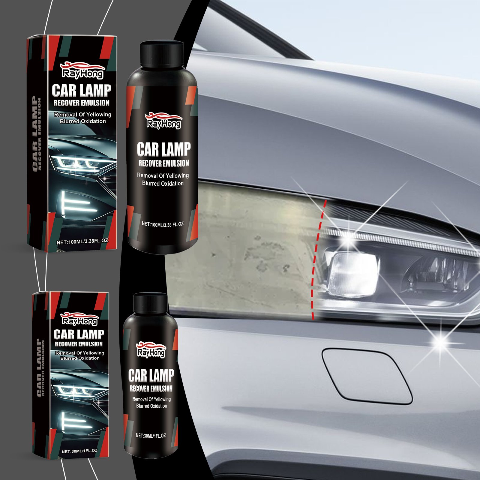 Rayhong Car Headlight Repair And Polishing Paste (30ml) Car Headlight Decontamination, Dust-Proofing, Scratch Refurbishment And Car Paint Care Agent - Image 2