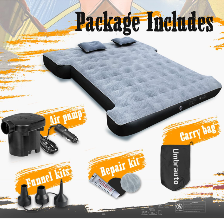 Umbratuo inflatable truck bed cushion is suitable for full-size short truck lathes, 6-6 feet, with pump and tote bag. Very suita - Image 2