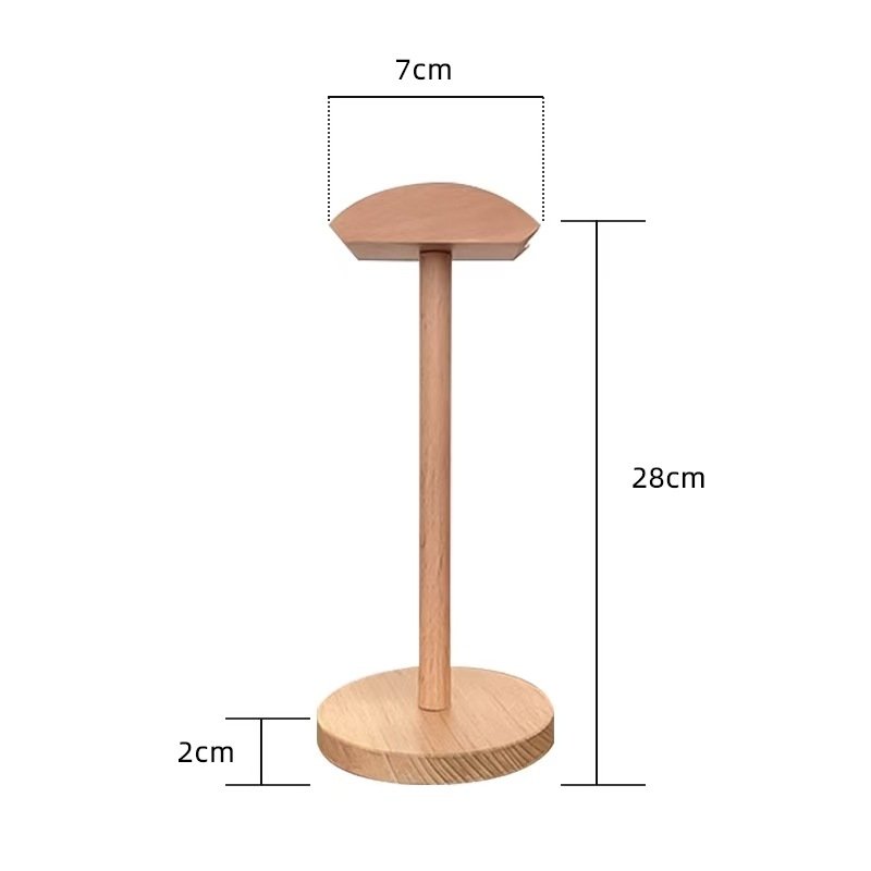 Wholesale Wooden Headset Stand Desktop Earphone Display and Storage Rack for Gaming Hotel Headset Holder - Image 3