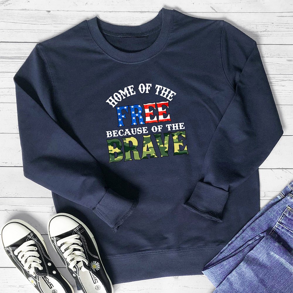 FREE BRAVE letter colored printed hoodie - Image 8