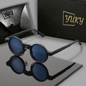 American-style Retro Small Round-framed Sunglasses, With High-transparency Coated Lenses, A Great Accessory For Creating An Atmosphere, And Come With A Luxurious Brand Gift Box Storage Set.