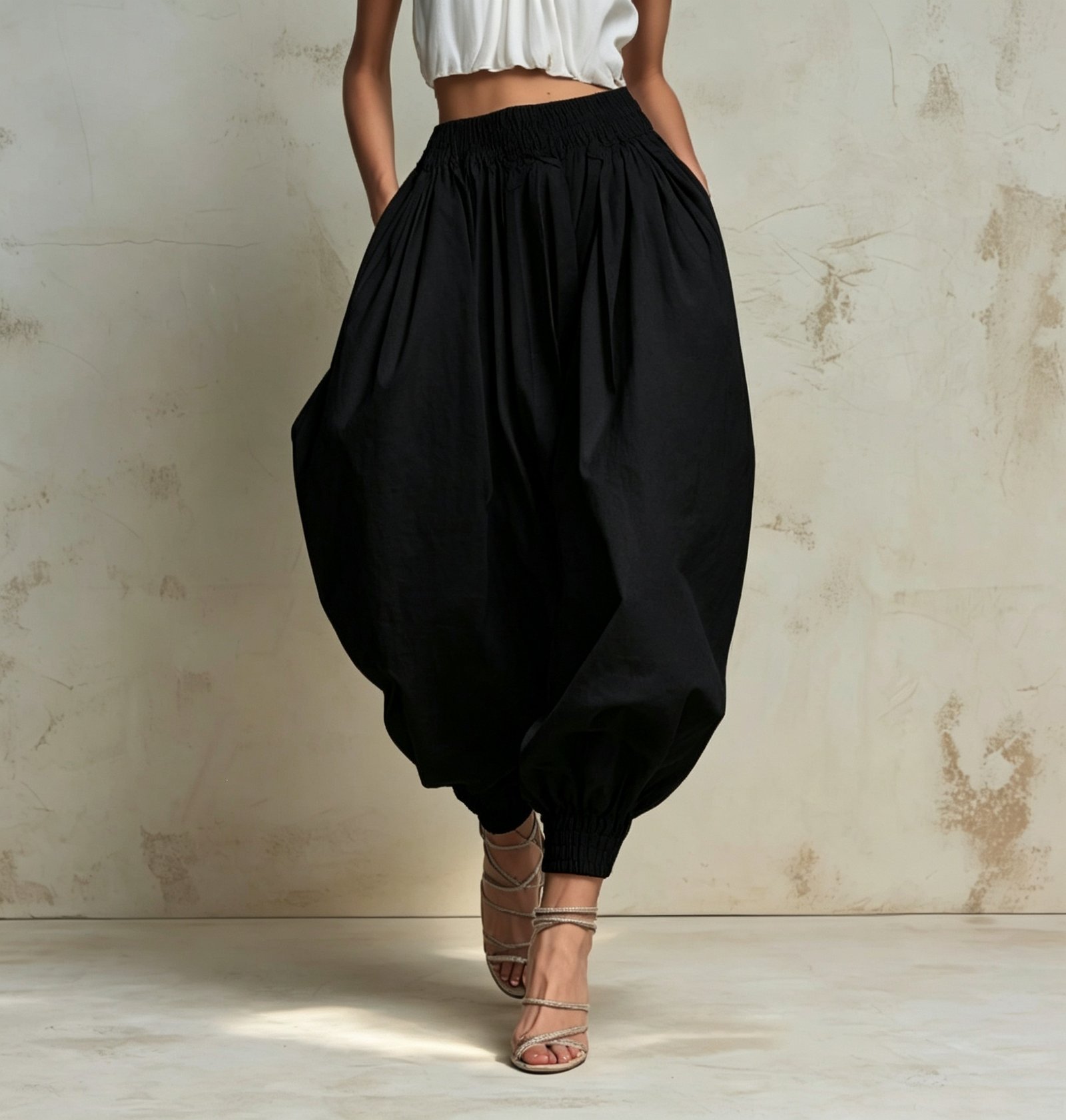Women's Summer High-waisted Elastic-waist Bloomers - Image 6