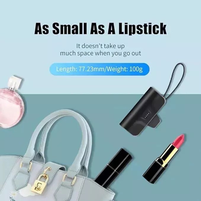 10o00mAh Mini Pocket Capsule Power Bank 20W Fast Charging Portable Charger For IPhone&Android Phone Pad - Image 3