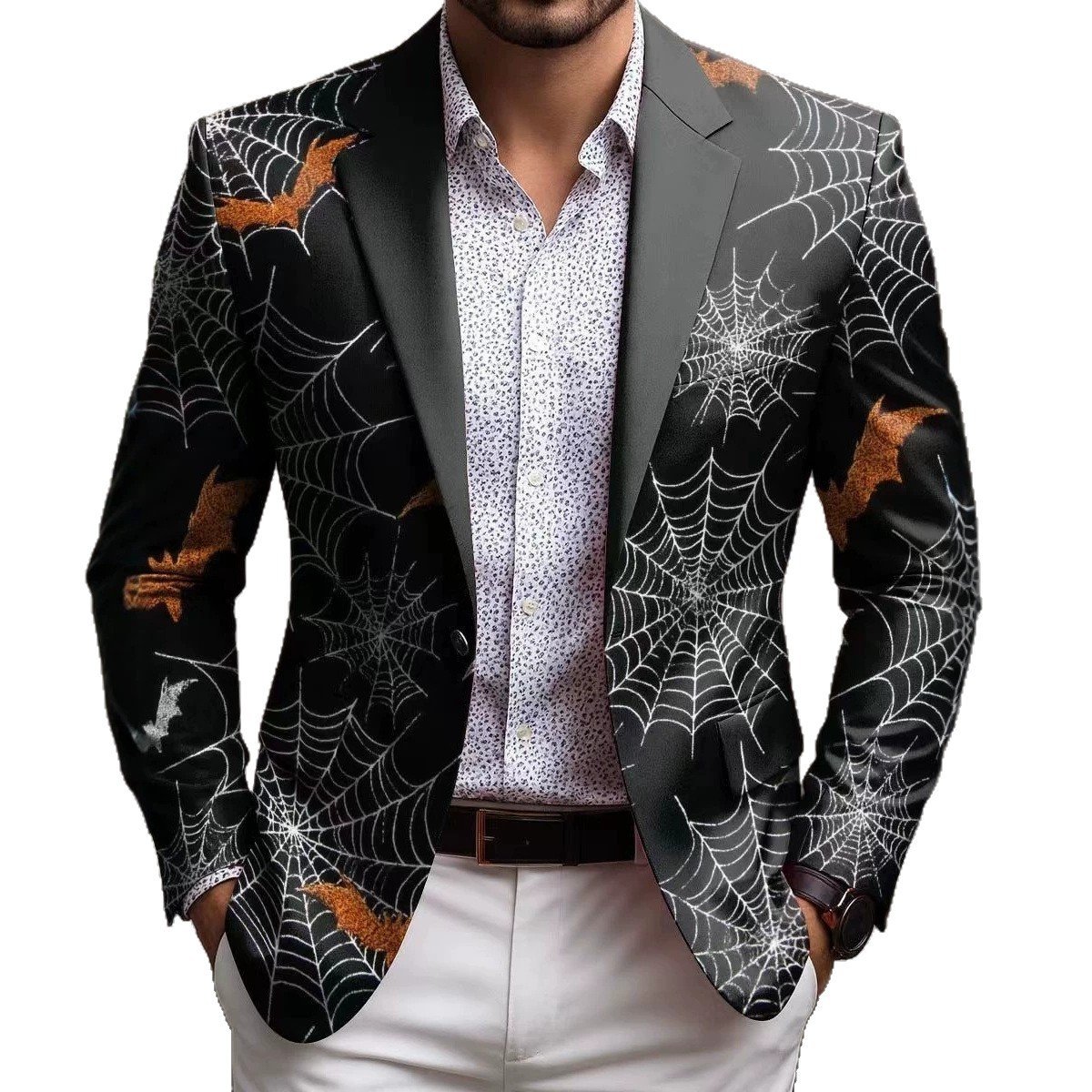 New Mens Digitally Printed Suit Jacket - Image 5