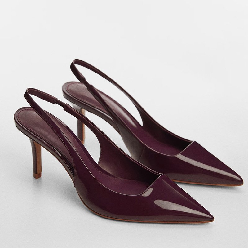 French Style Pointed Toe Mules Women Slingback High Heels - Elegant Stiletto Pumps For Autumn Office Wear - Image 5