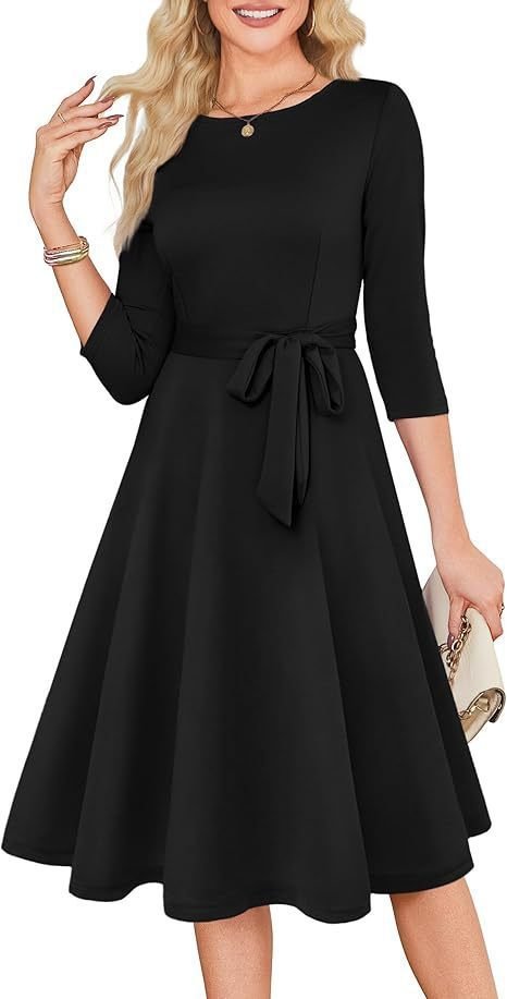 Elegant Round Neck Knitted Dress For Women - Image 7