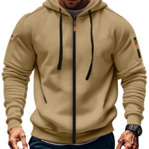 Cross-border Spring And Autumn Men's Sweatshirt Hoodie Zipper Multi-pocket Embroidered Pest Cardigan Sports Casual Sweatshirt