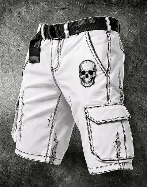 3D Digital Print Retro Casual Shorts - Image 2