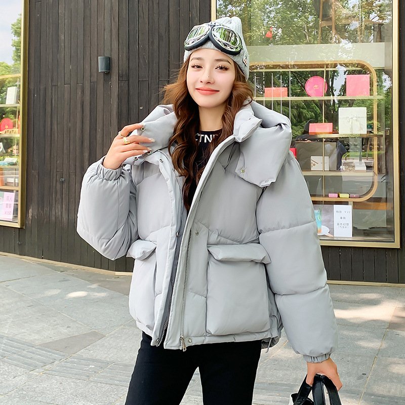 Women's Short, Loose-fit Casual Cotton Jacket With Large Pockets - Image 7