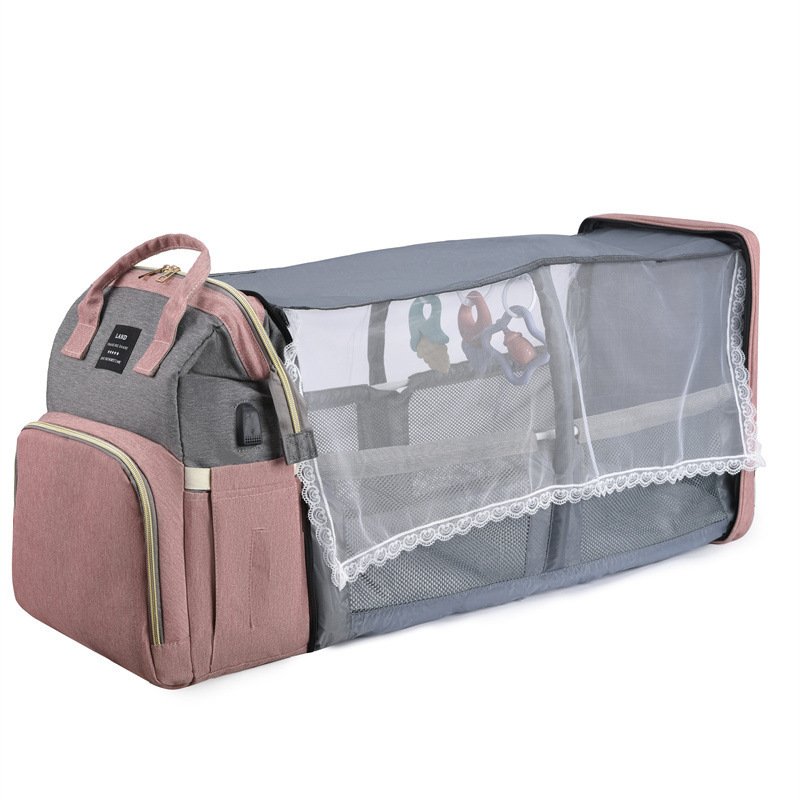 Mummy Baby Crib Backpack Large Capacity Out Milk Insulated Bag Women - Image 9