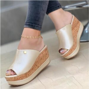 Summer New Cross-Border Export Women's Shoes Wedge Heel Thick-Soled Slippers For Women