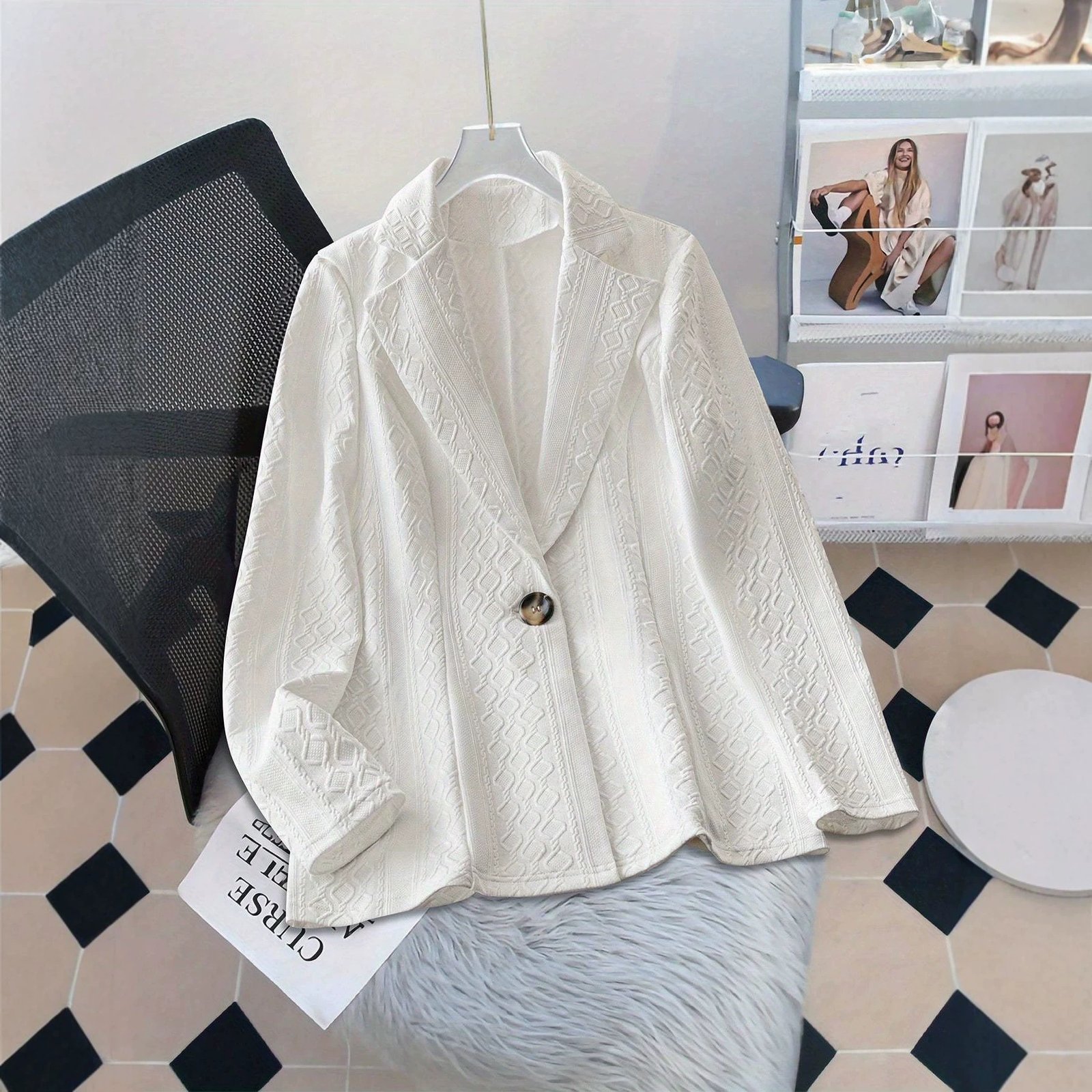 Simple Temperament Commute Suit Jacket For Women - Image 2