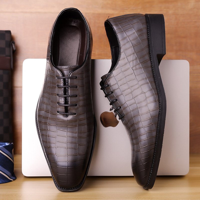 All-matching Lace-up British Handsome Office Shoes Men - Image 8