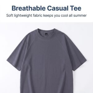 260g Cool-Touch Structured Spliced Regular Fit Breathable Anti-Wrinkle Streetwear Blank Tee
