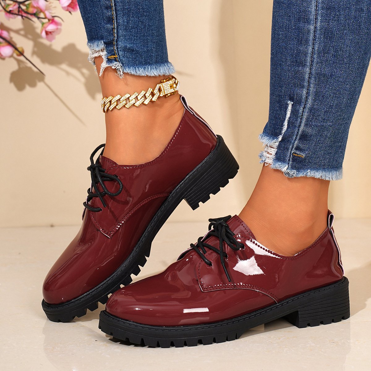 Round Head Korean British Style Shoes - Image 6