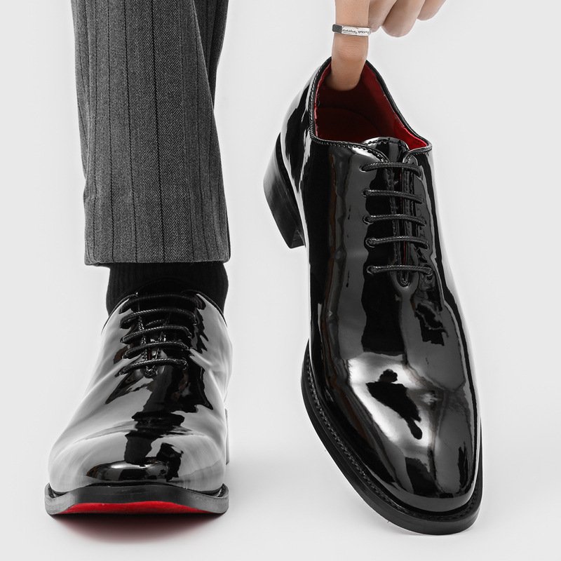 Casual Commuter Formal Red-soled Glossy British-style Business Shoes - Image 6
