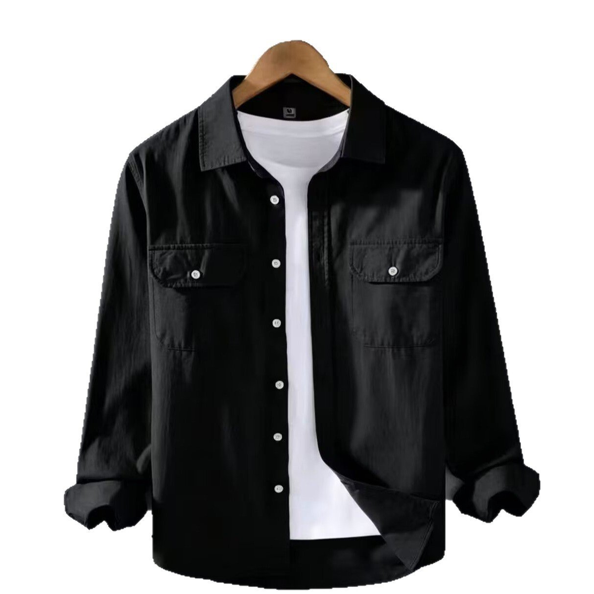Solid-color Work Shirt For Men Autumn Japanese-style Trendy - Image 5