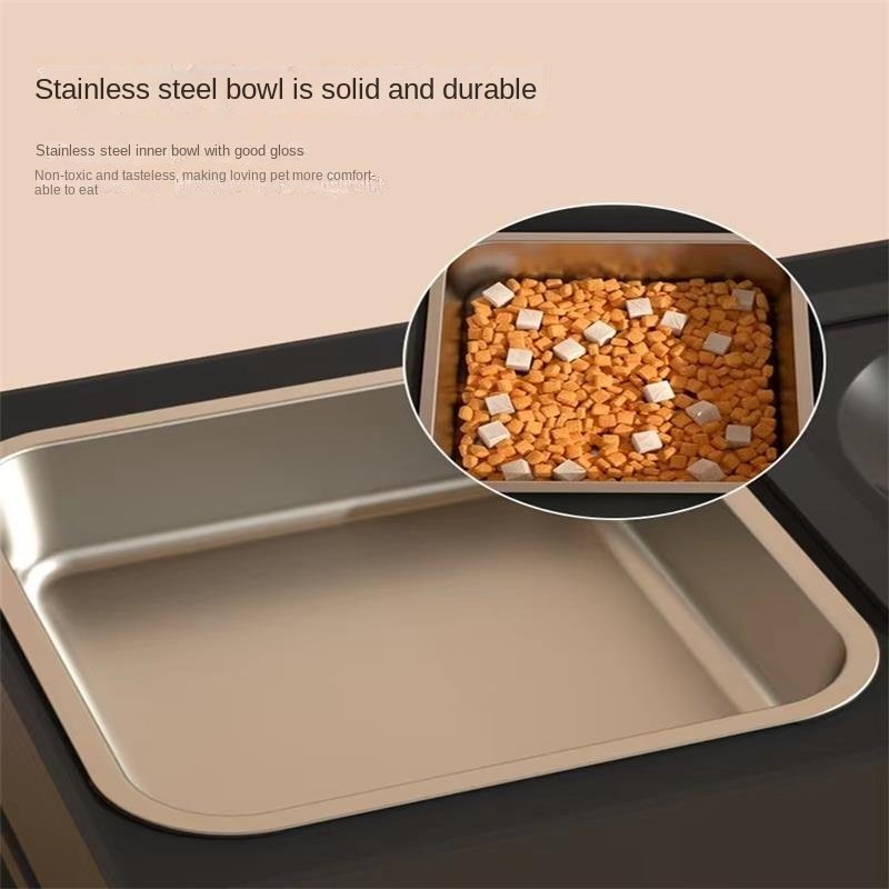 Dog Double Bowls Stainless Stand Adjustable Height Pets Feeding Dish Bowl Big Dog Elevated Food Water Feeders For Dogs Pet - Image 6