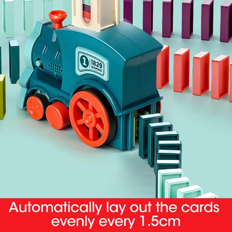 Domino Train Toys Baby Toys Car Puzzle Automatic Release Licensing Electric Building Blocks Train Toy - Image 3