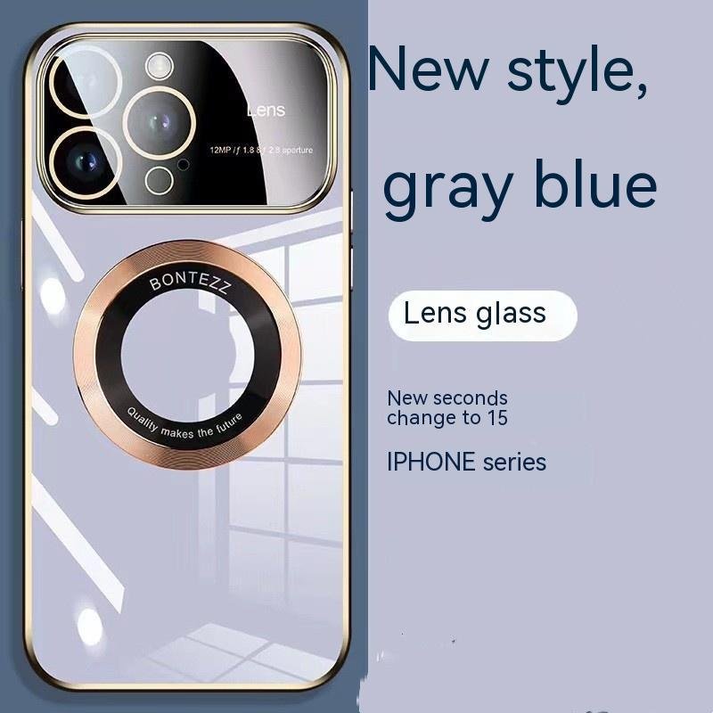 Apple 14 Phone Case Seconds To 15 Large Windows Baked Porcelain Without Logo Magnetic Suction Simple High - Image 4