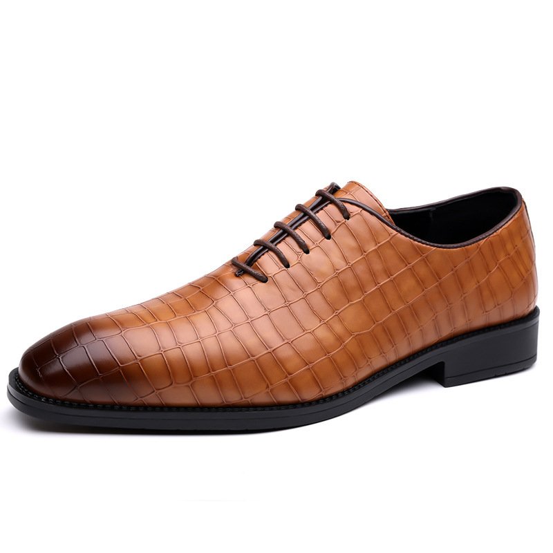 All-matching Lace-up British Handsome Office Shoes Men - Image 5