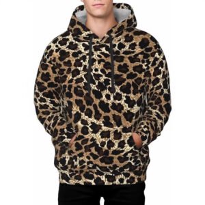 Leopard Print Pullover Hoodie