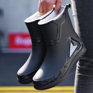 Rubber Boots Kitchen Anti-slip Working Woolen Cotton Warm