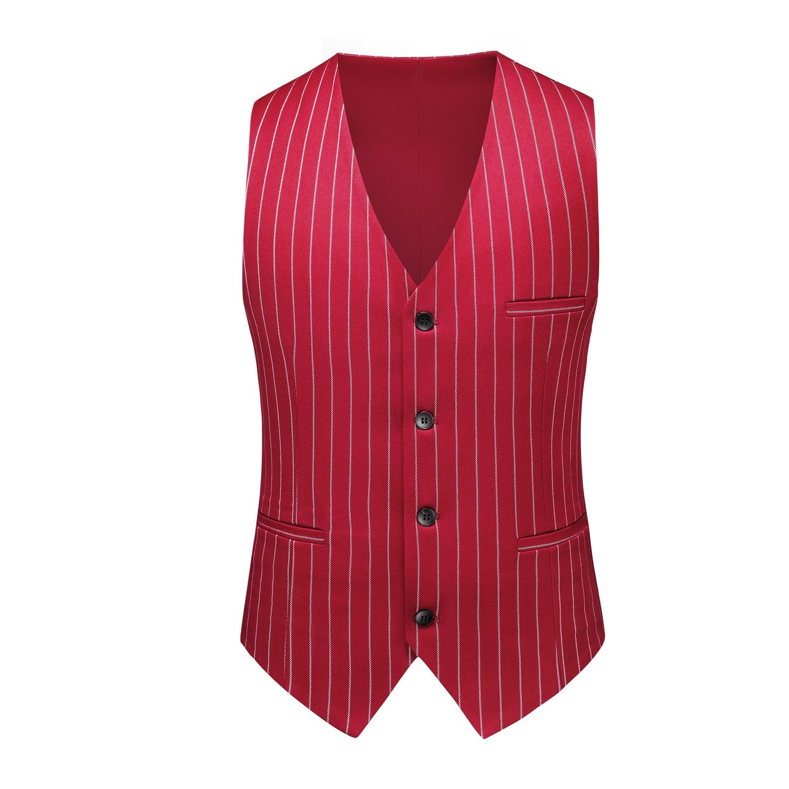 Men's Striped Suit Set Plus-size Three-piece Suit - Image 4