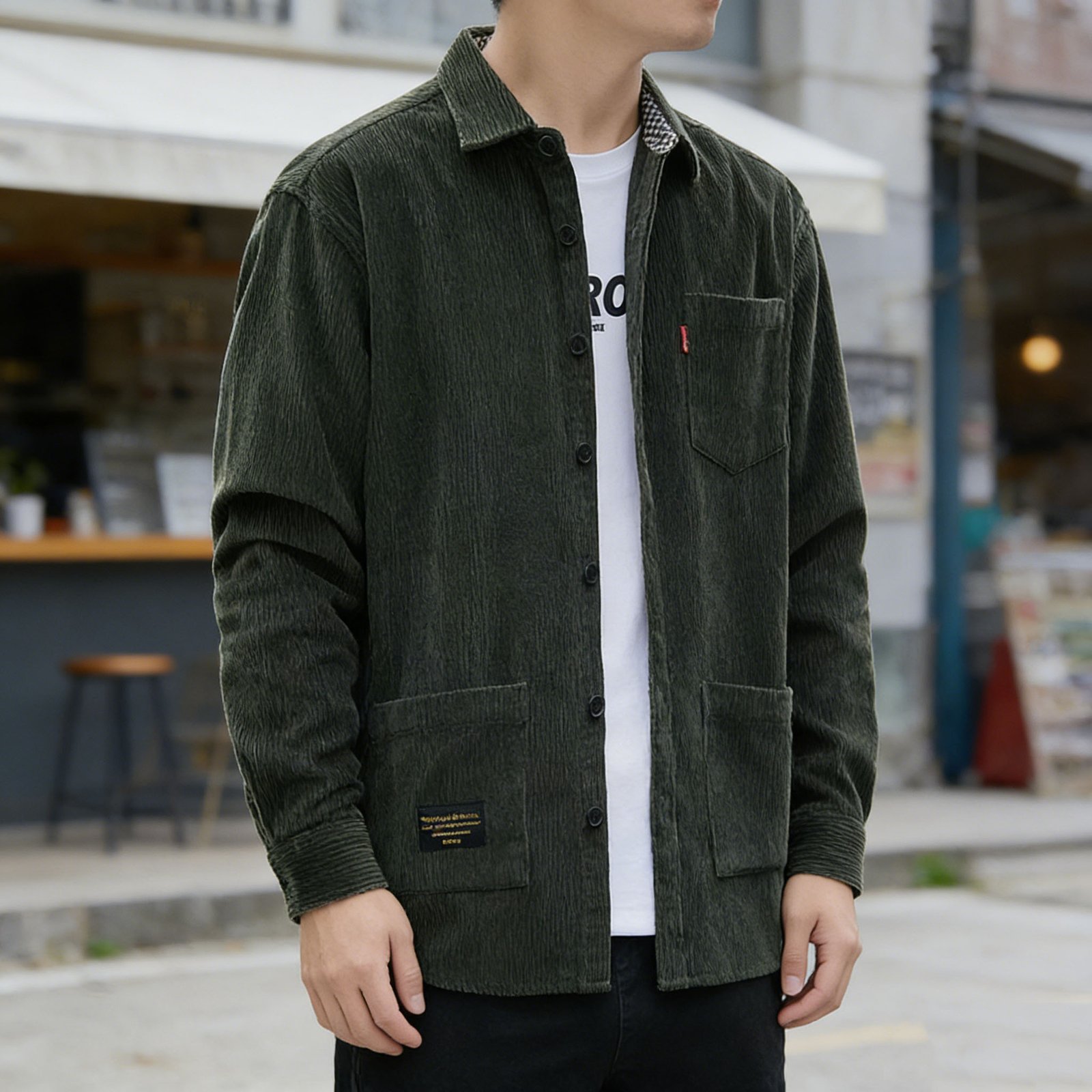 Men's Corduroy Shirt For Fall And Winter - Image 5