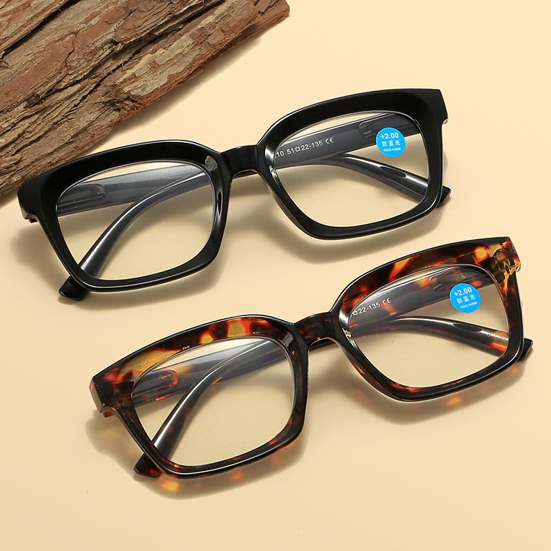 Fashion Large Frame Anti Blue-ray Reading Glasses HD Presbyopic Glasses