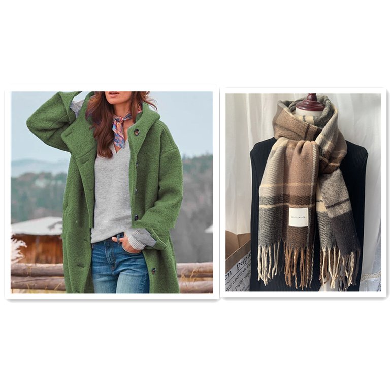 Winter Coat Women's Thickened Tweed Medium-Length Trench Jacket Elegant Casual Outerwear Clothing - Image 7