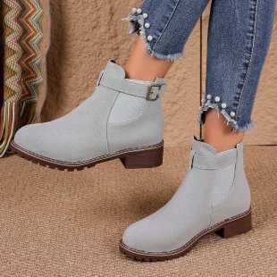 Women's Elastic-buckle Martin Boots - Image 8