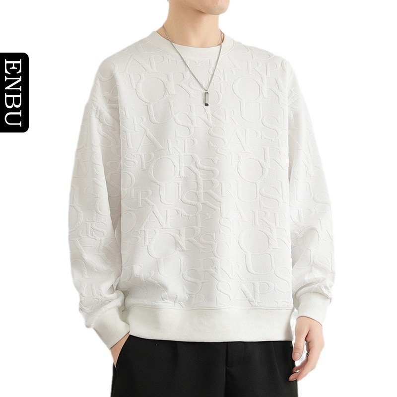 Round-neck Hoodless Solid-color Loose-fitting Versatile Bottoming Shirt - Image 5