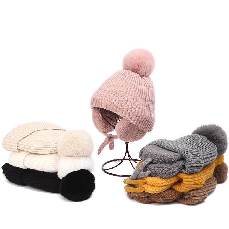 Autumn And Winter Children's Cute Knitting Wool Hat Winter - Image 3