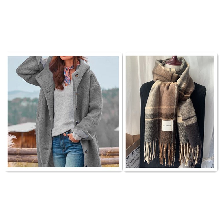 Winter Coat Women's Thickened Tweed Medium-Length Trench Jacket Elegant Casual Outerwear Clothing - Image 8