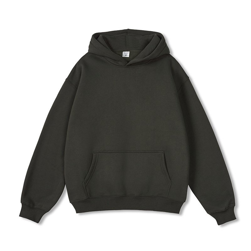 Hooded Sweater Men's Solid Color Loose Thick - Image 7