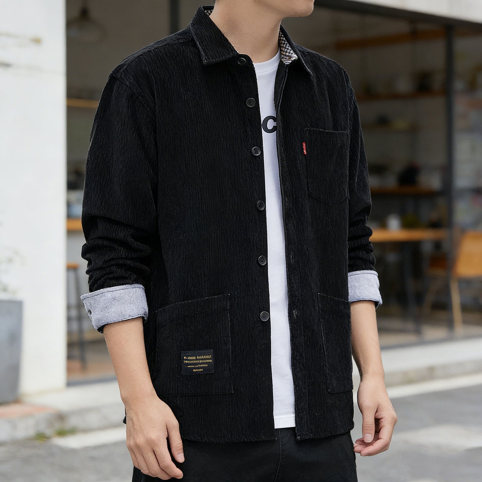 Men's Corduroy Shirt For Fall And Winter - Image 2