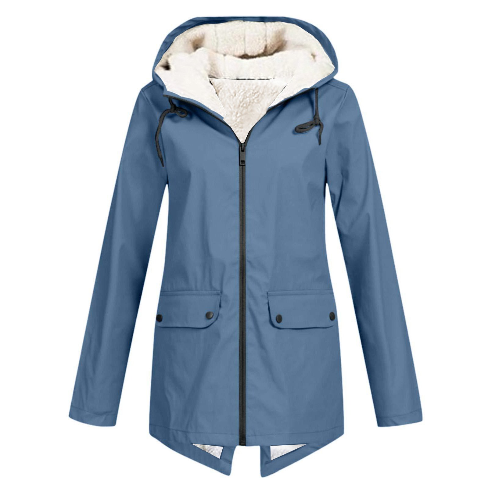 Winter Hooded Coat Fleece Padded Shell Jacket Outdoor Warm Thickened Windproof Coat For Men Women - Image 3