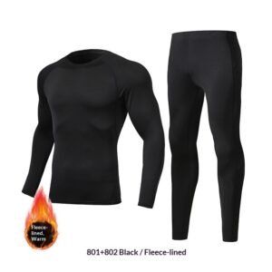 Quick-drying Stretchy Long-sleeve Thermal Compression Workout Outfit Set